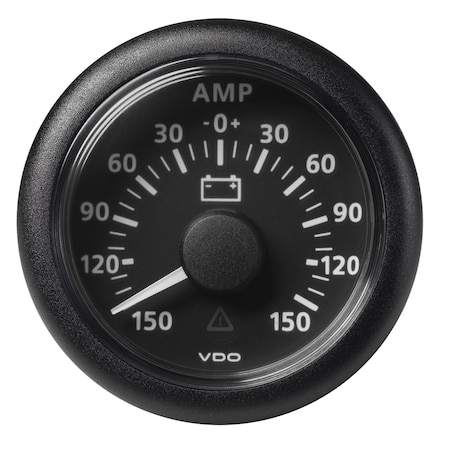 Vdo Marine 2-1/16" Battery Status Gauge-150/+150AMP-8 to 32V-Black Dial A2C59512329